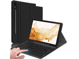 Lurelia Teclado Touchpad Bluetooth, Sem Fio, Layout Inglês, Touchpad, Cor Azul Para Tablet, Laptop, Ipad/ios