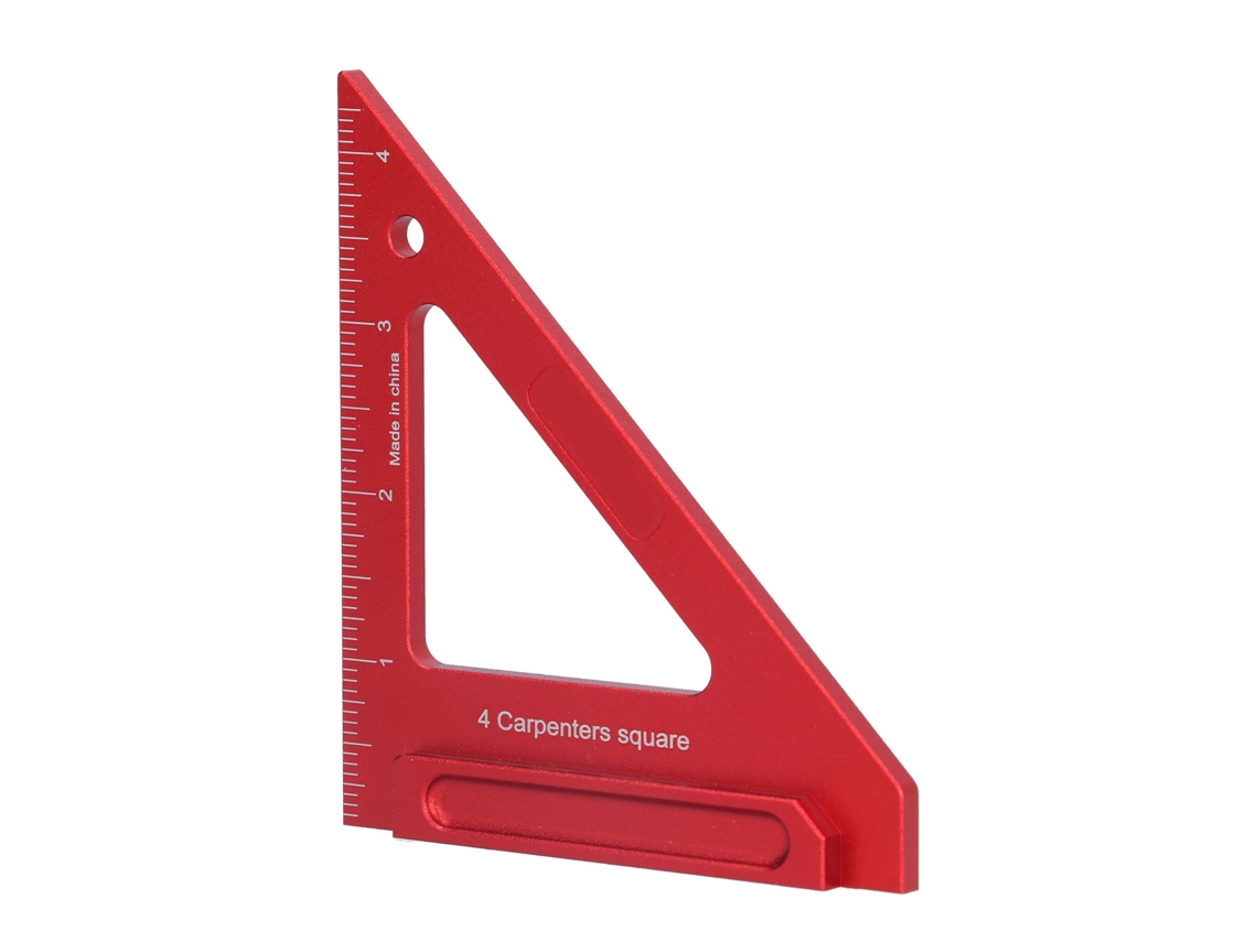 Laxiscreed Régua De Carpinteiro Triangular Em Alumínio, Escala Imperial, Ideal Para Projetos De Carpintaria