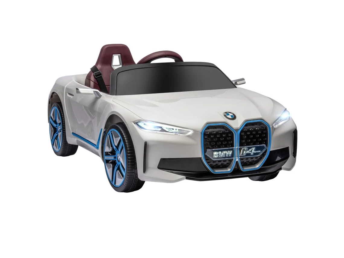 Carro Elétrico Para Criança Pp E Metal Cor Branco 115x67x45 Cm Homcom