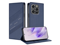 Capa De Celular Retrô De Couro Com Carteira Multifuncional Em Relevo