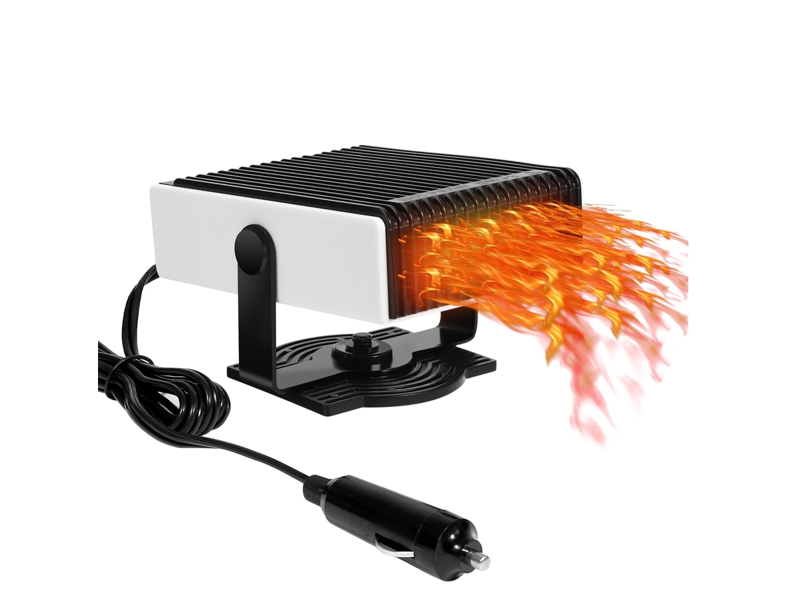 Aquecedor De Carro 12v 150w,desembaçador E Desgelador Para Para Brisa,ventilador E Aquecedor 2 Em 1 Com Base Giratória 360° Btforus