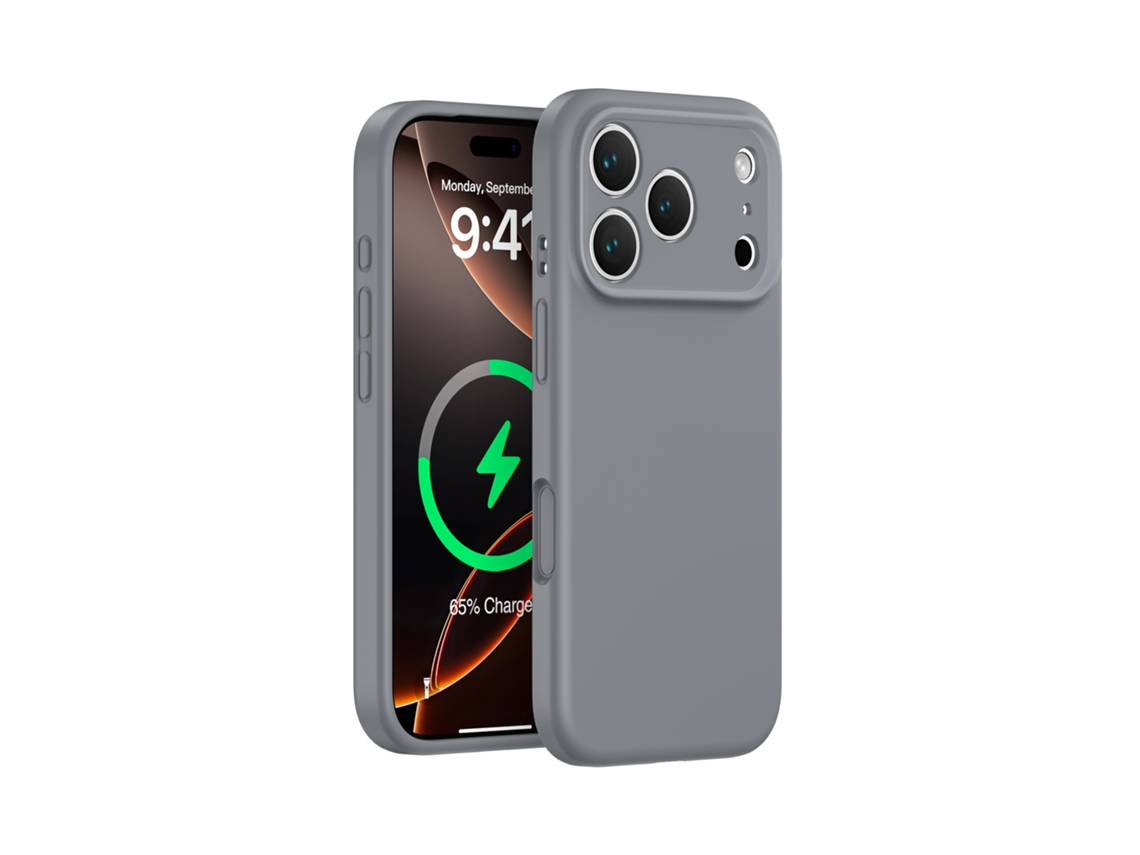 (cinza Carvão, Iphone 17 Pro Max) Capa Magnética De Silicone Líquido Para Iphone, Cobertura Total Com Aberturas Precisas E Botões Integrados.