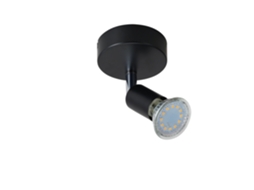 Nettlife Spot Gu10 Máx. 40 W Moderno Candeeiro De Parede Interior Preto, Ponto Ajustável De 350°, Cúpula De Tecido Metálico, Para Corredor, Cozinha
