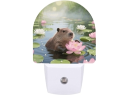 Luminária De Parede Capybara Com Sensor Crepuscular, Led Moderno 0,5
