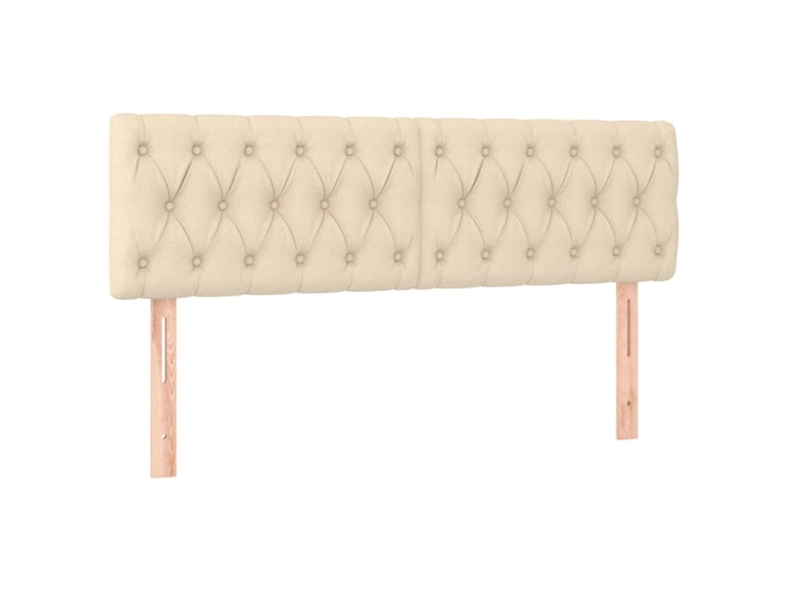 Cabeceira de cama 2 peças em tecido creme 80x7x78/88 cm MAISON EXCLUSIVE