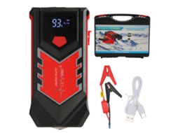 Arranjador de carro portátil 3000A 59800mAh com LCD, luz LED e carregamento rápido USB Type C