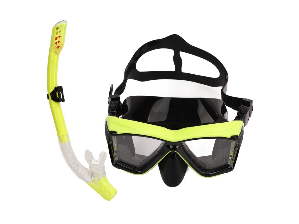 Óculos de mergulho ajustáveis com snorkel, impermeáveis, ergonômicos, para adultos, scuba, natação, amarelo | S/MARCA