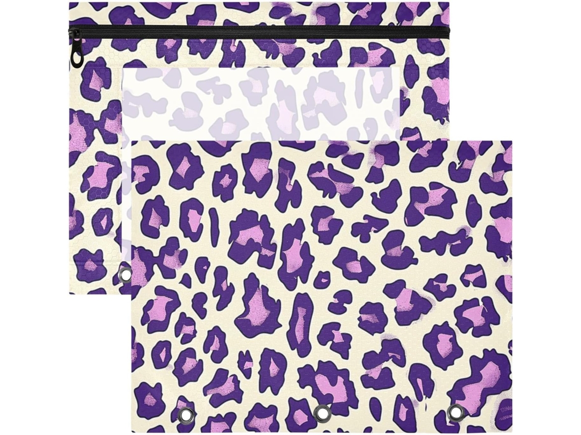 Conjunto de 2 Porta lápis Plástico com 3 Furos para Fichários Argolas, Ideal Estudantes, Material Escolar e Pr