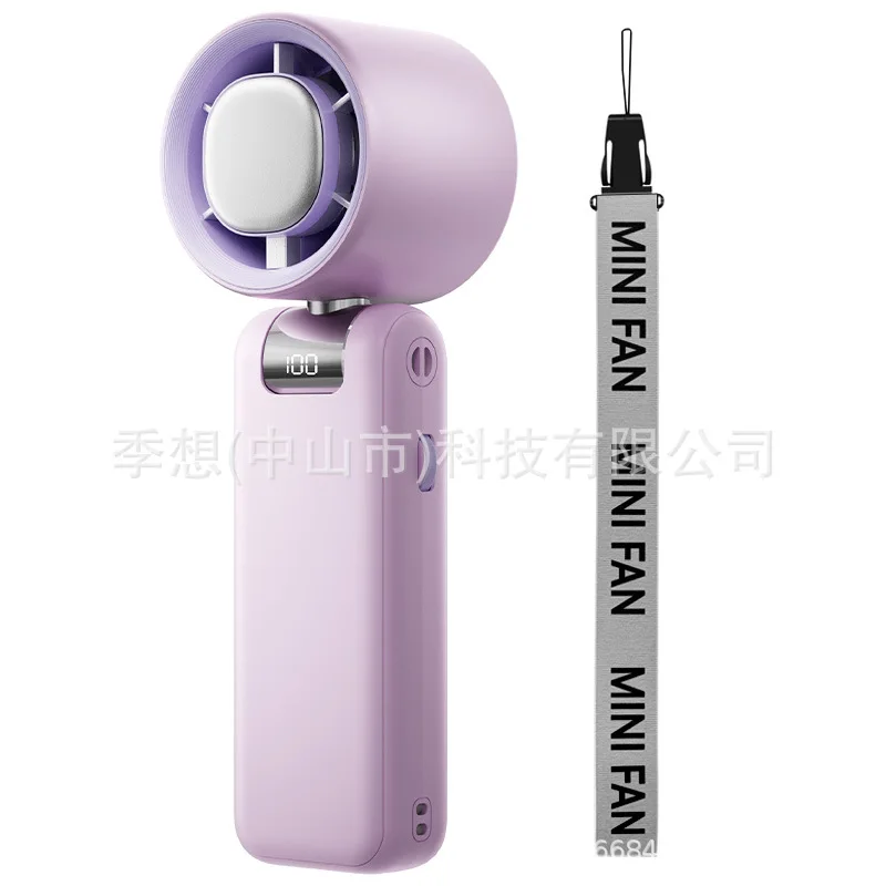 (roxo) Ventilador De Mesa Com Função De Gelo, Ar Condicionado Dobrável De Dupla Função Com Proteção Contra Sobrecarga.
