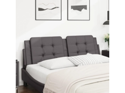 Vidaxl Almofadão De Cabeceira Zadar 160 Cm Couro Artificial Cinzento