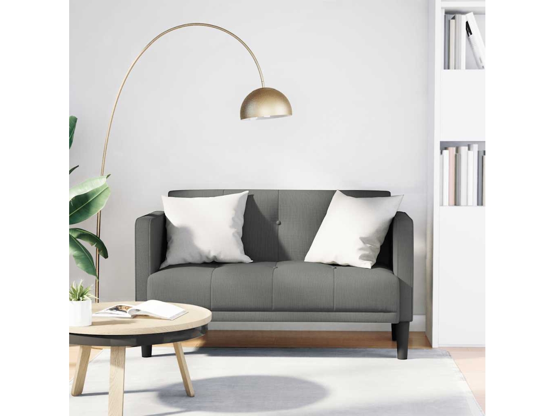 Vidaxl Sofá-luvas 111 Cm Tecido Cinzento-escuro