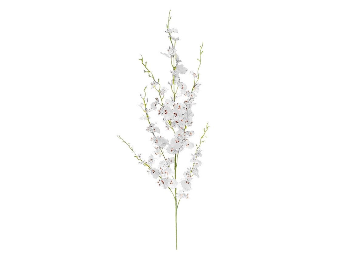 Orquídeas Artificiais Seda Branca 7 Galhos Decorativas
