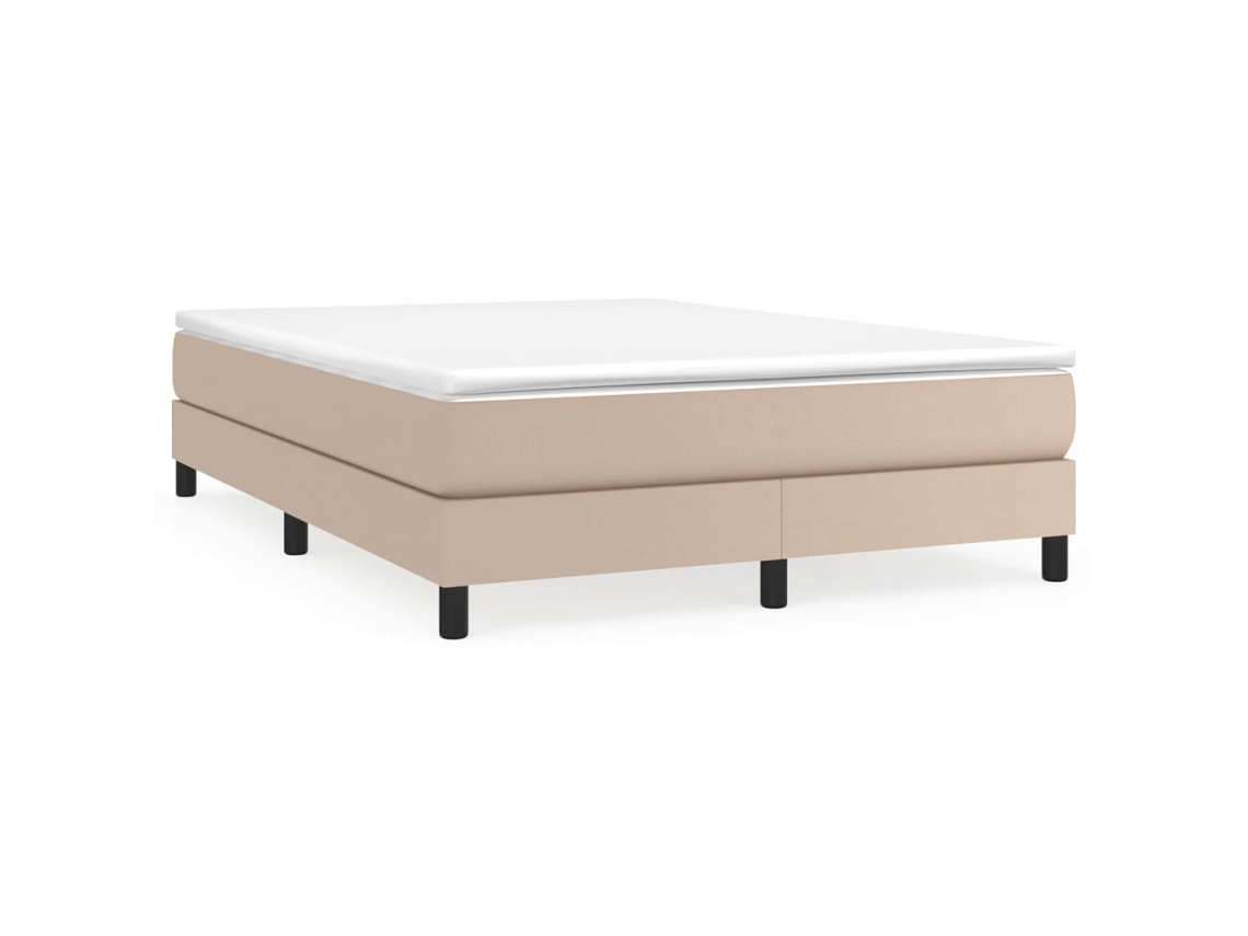 Box Spring Bed, Box Spring Beds Vidaxl Marrom Couro Artificial (140 X 190 Cm)