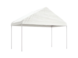 Vidaxl Gazebo Com Telhado 4,08x2,23x3,22 M Polietileno Branco