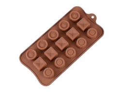 Molde De Silicona Alimentário Ecelen Com Linhas Quadradas, Cores Aleatórias Para Chocolate, Doces, Geleias E Cubos De Gelo C1 Estilo Múltiple