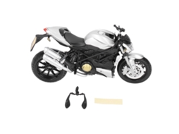 Mali modelo de Motocicleta de Liga na Escala 1:12 Brinquedo Realista para Crianças e Coleção Prata
