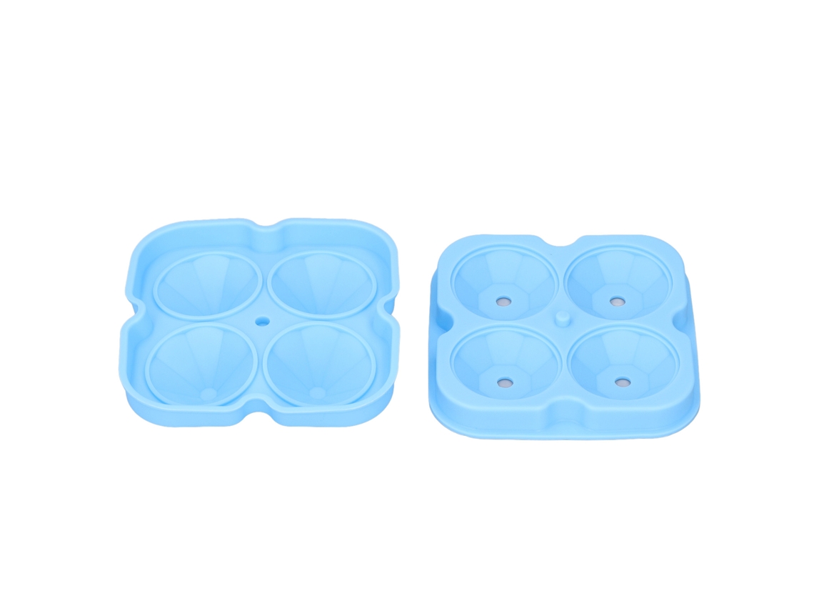 Moldes de Gelo de Silicone Reutilizáveis 4 Moldes com Tampa com MARCA