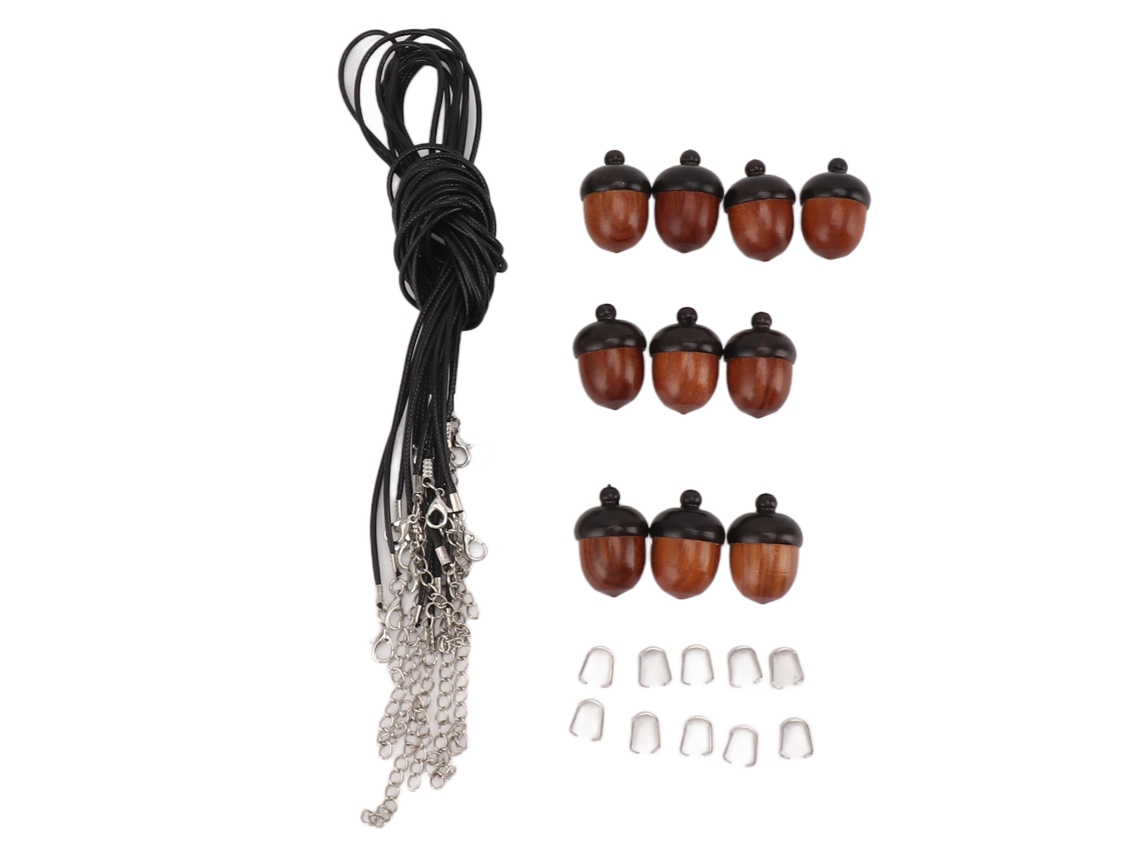 Laxiscreed Conjunto De 10 Colares De Nó De Madeira Com Fecho De Conhaque E Cordão De Nylon Para Diy Decorar