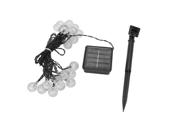 Rebe-luces De Cadena Solares 20 Led Ip65 Impermeables 2 Modos Lámpara De Bolas Decorativa Exterior Para Camping Fiesta 16.4ft Luz Blanca