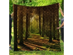 Colcha Acolchoada Fansu Capa de Cama Manta para Ar Condicionado Edredom Conjunto Sofá com Estampa 3d Floresta