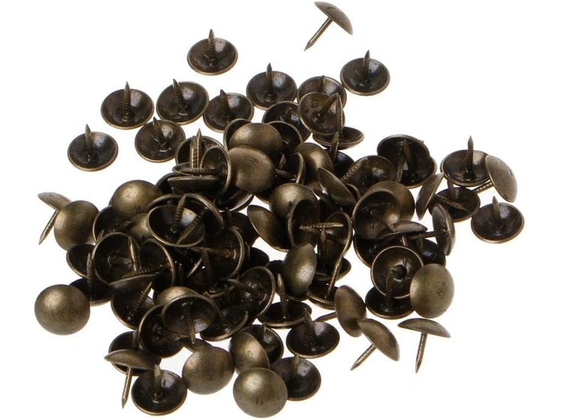 100 Tachas Decorativas Antigas Em Bronze Para Móveis, Tachas Grossas Para Estofamento, Estofamento De Sofá, Tachas De