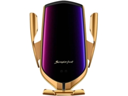 Carregador Sensor Infravermelho Inteligente Carro Sem Clipe Ventilação Simples YIZHOOD Amarelo