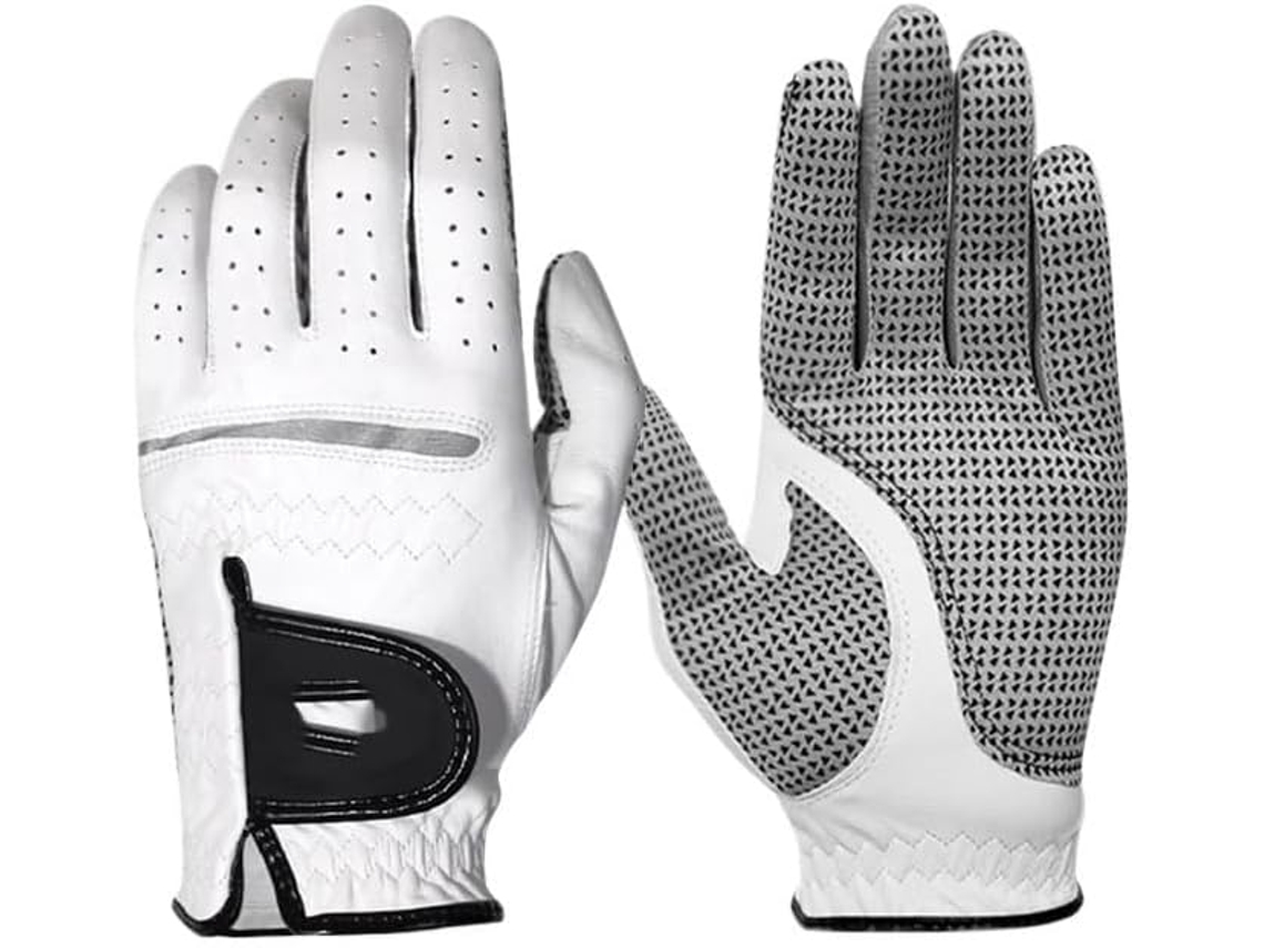 Luvas de Golfe masculinas em couro, respiráveis, antiderrapantes, para treino de swing, S/MARCA