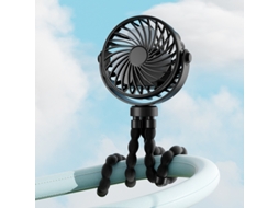 Ventilador de Carrinho EIFSON com Braços Flexíveis, Recarregável, 360° | EIFSON