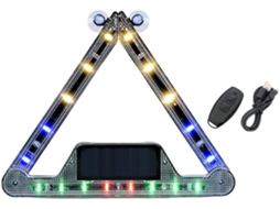 Luzes De Led Dobráveis Com 18 Leds, Alimentadas Por Energia Solar E Usb, Para Brisas Internos, Sinalização De Emergência