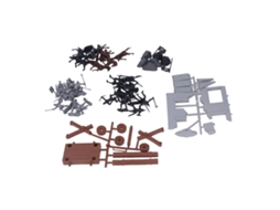 Primerox kit de Brinquedo de Guerra com Figuras de Soldados, Carroça e Castelo para Crianças