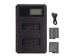Carregador Dual Bateria 1250mah Gopro Ahdbt 501 LAXISCREED