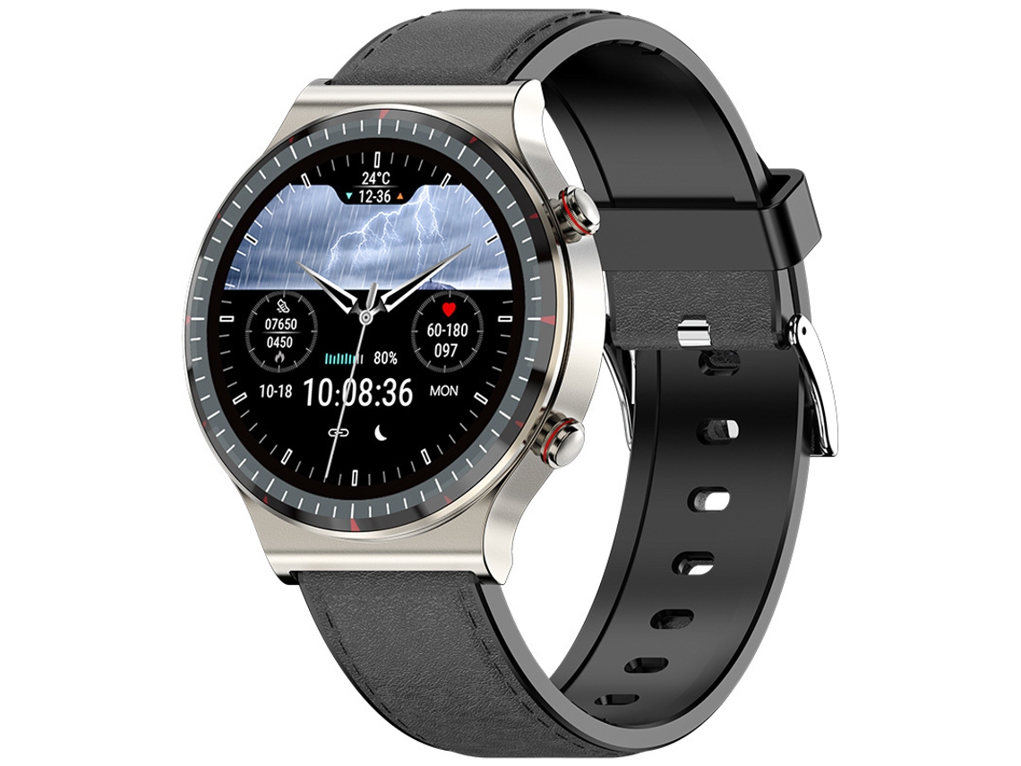 Smartwatch Yizhood G08 1.3 Inch Bluetooth 5.1 Monitorização Da Saúde Ip67 À Prova De Água 10 Modos De Desporto (android E Ios Prata)