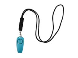 Kit Profissional De Adestramento Canino Com Apito Ultrassônico E Clickers Para Controle Eficaz De Latidos. Inclui Cordão. Azul Claro. 25-26 Unidades.