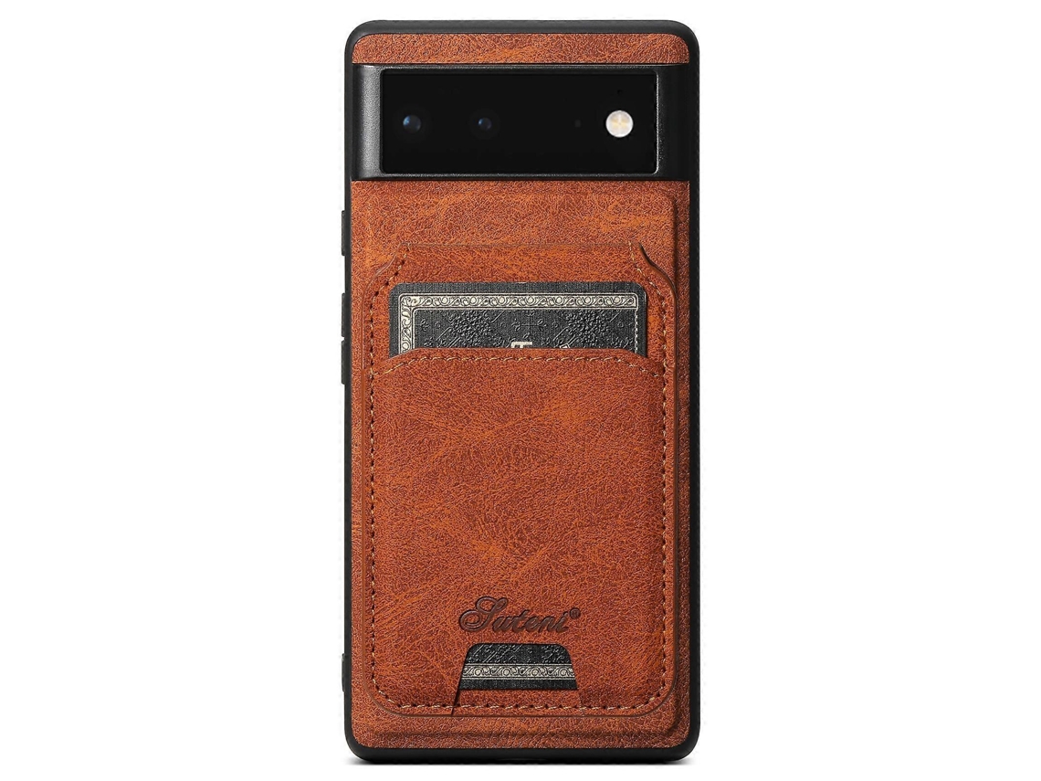 Capa De Celular Suteni H16 Com Textura De Lichia E Couro Com Fundo Removível