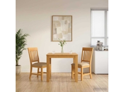 Vidaxl Conjunto De Sala De Jantar 3 Unid. Bege