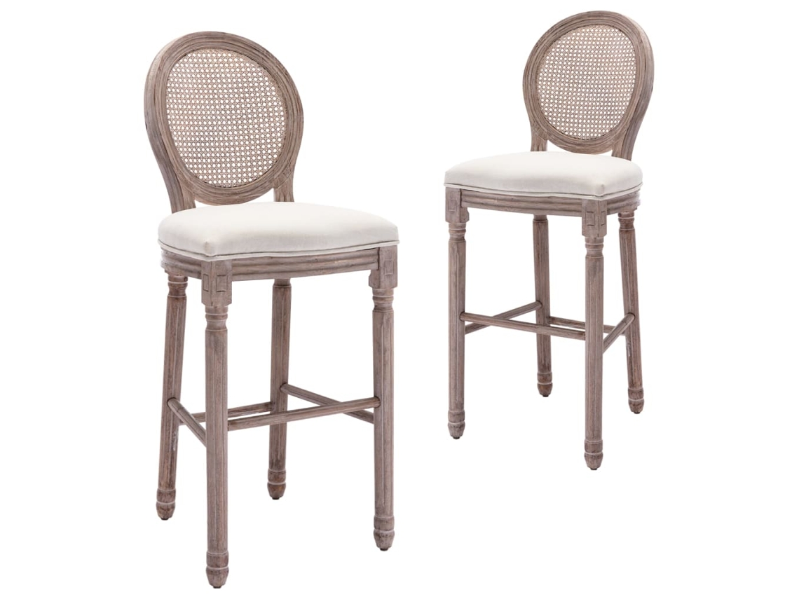 Bar Chair, Bar Chairs Vidaxl Branco Tecido