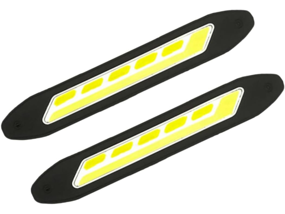 Faixa De Luz Diurna Led Alipis Para Carro, À Prova D Água, Silicone Ip68, Dupla Função De Intermitência, 2 Peças, 6w
