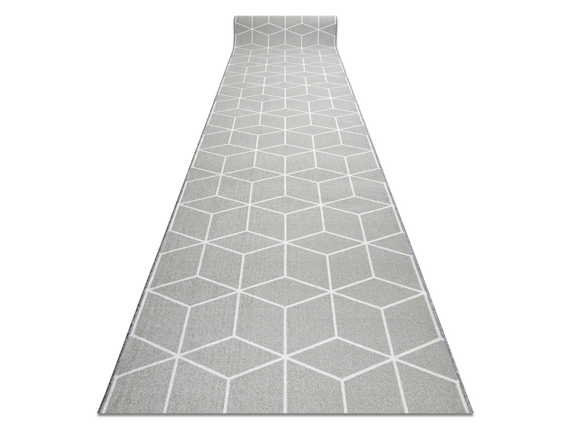 Passadeira Antiderrapante Cube Cubo A Goma Cinzento 110 cm