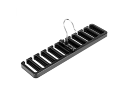 Organizador de gravatas, cintos, cachecóis, 10 compartimentos, plástico preto, para armário S/MARCA