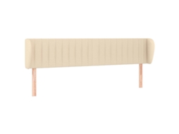 Cabeceira VIDAXL Creme Tecido (163x23x78/88 cm)