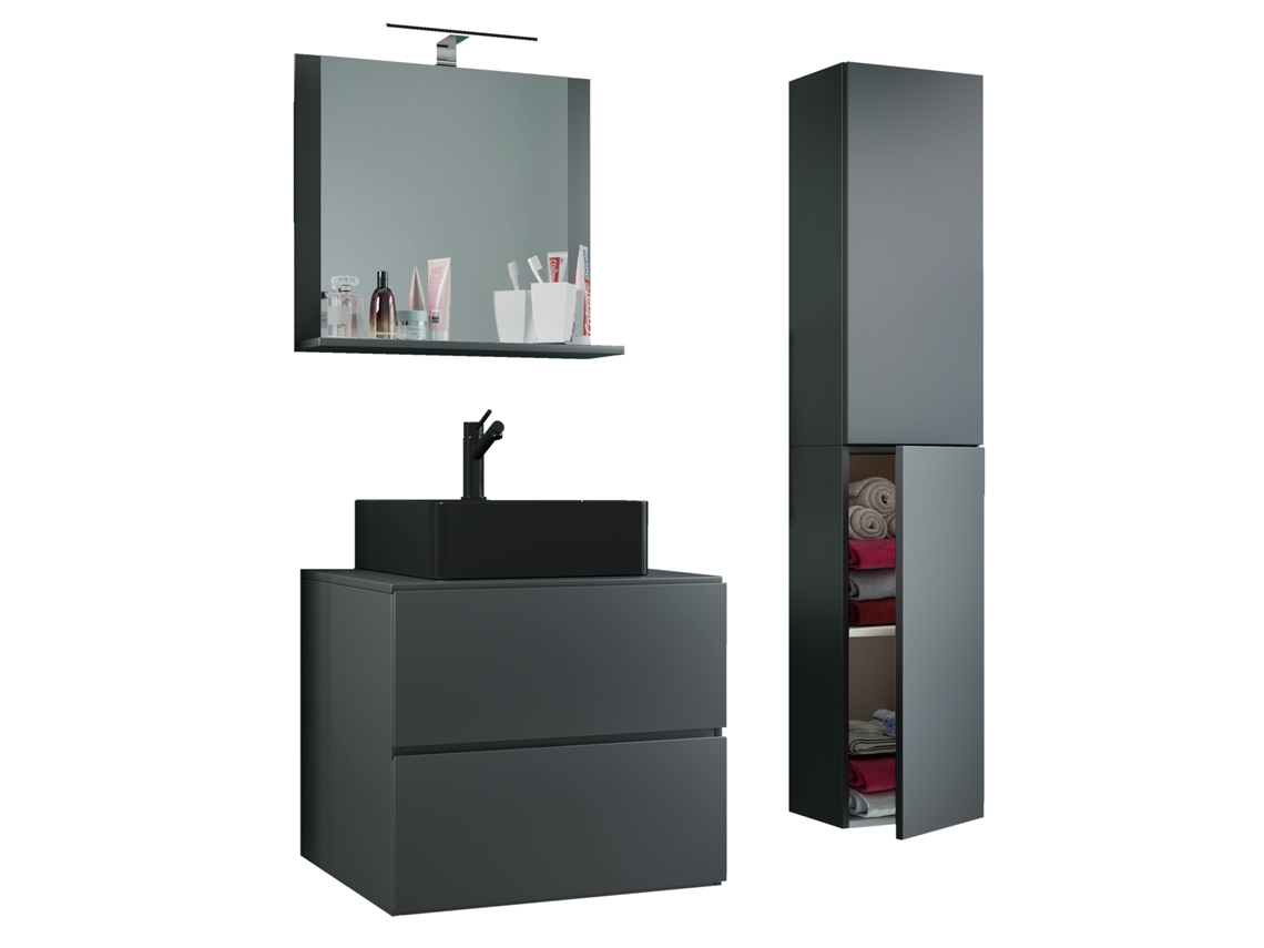 Lavatório De 4 Peças Móvel De Casa De Banho Lendas 60 Cm L Vcm