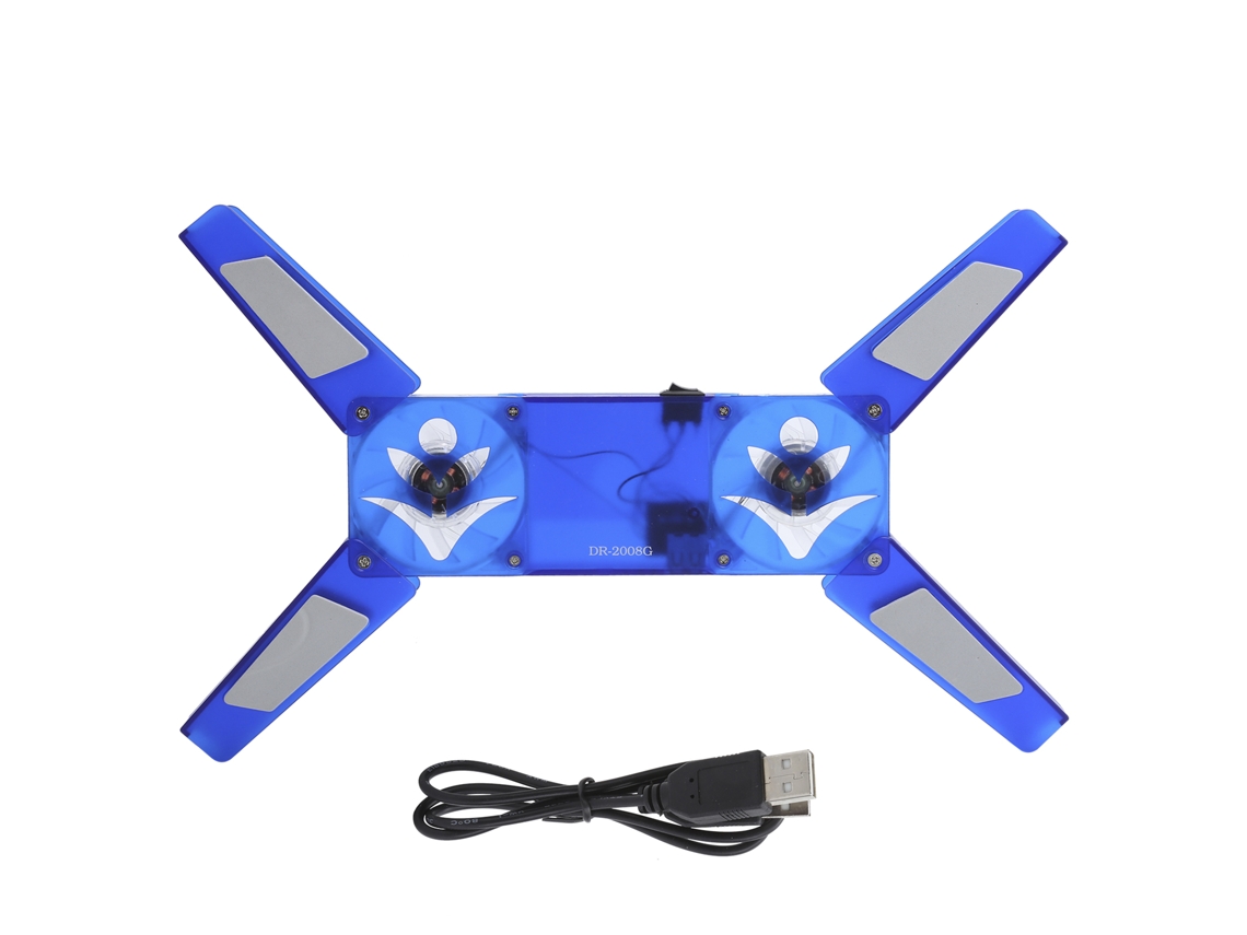 Resfriador De Notebook Dr-2008g, Base Plegável Portátil Com Duas Ventoinhas Usb.