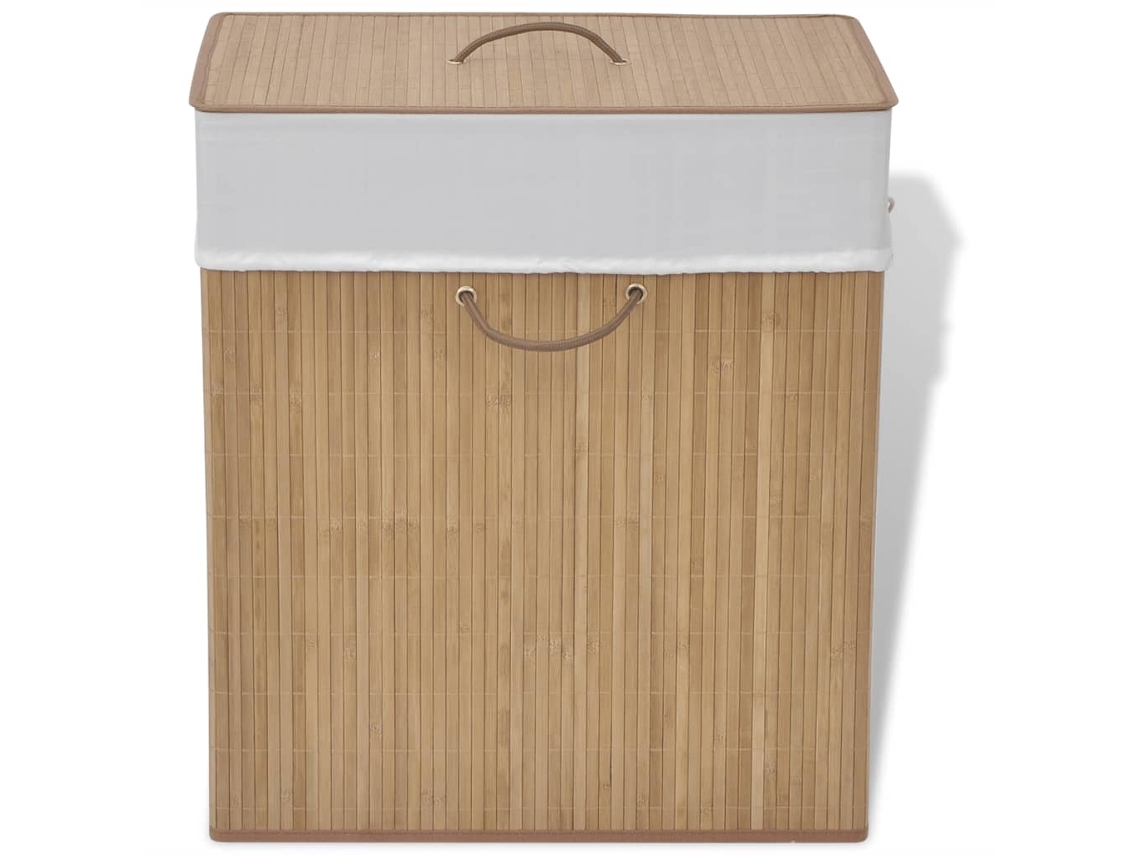 Vidaxl Cesto Retangular Para Roupa Suja Bambu Natural