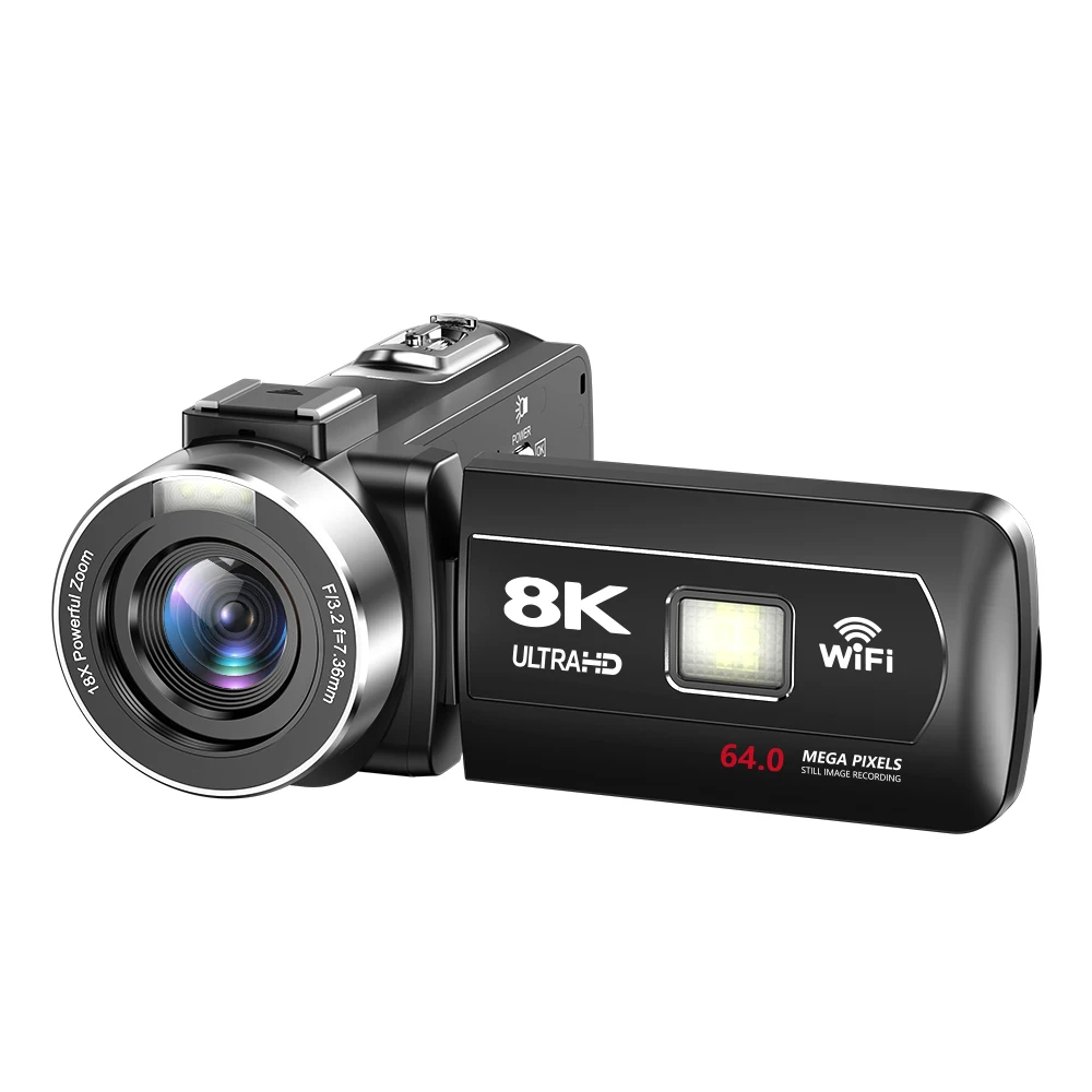 (não Requer Cartão Sd) Câmera Infravermelha De Visão Noturna 8k, Zoom Óptico De 18x, Filmadora Digital De 64 Mp