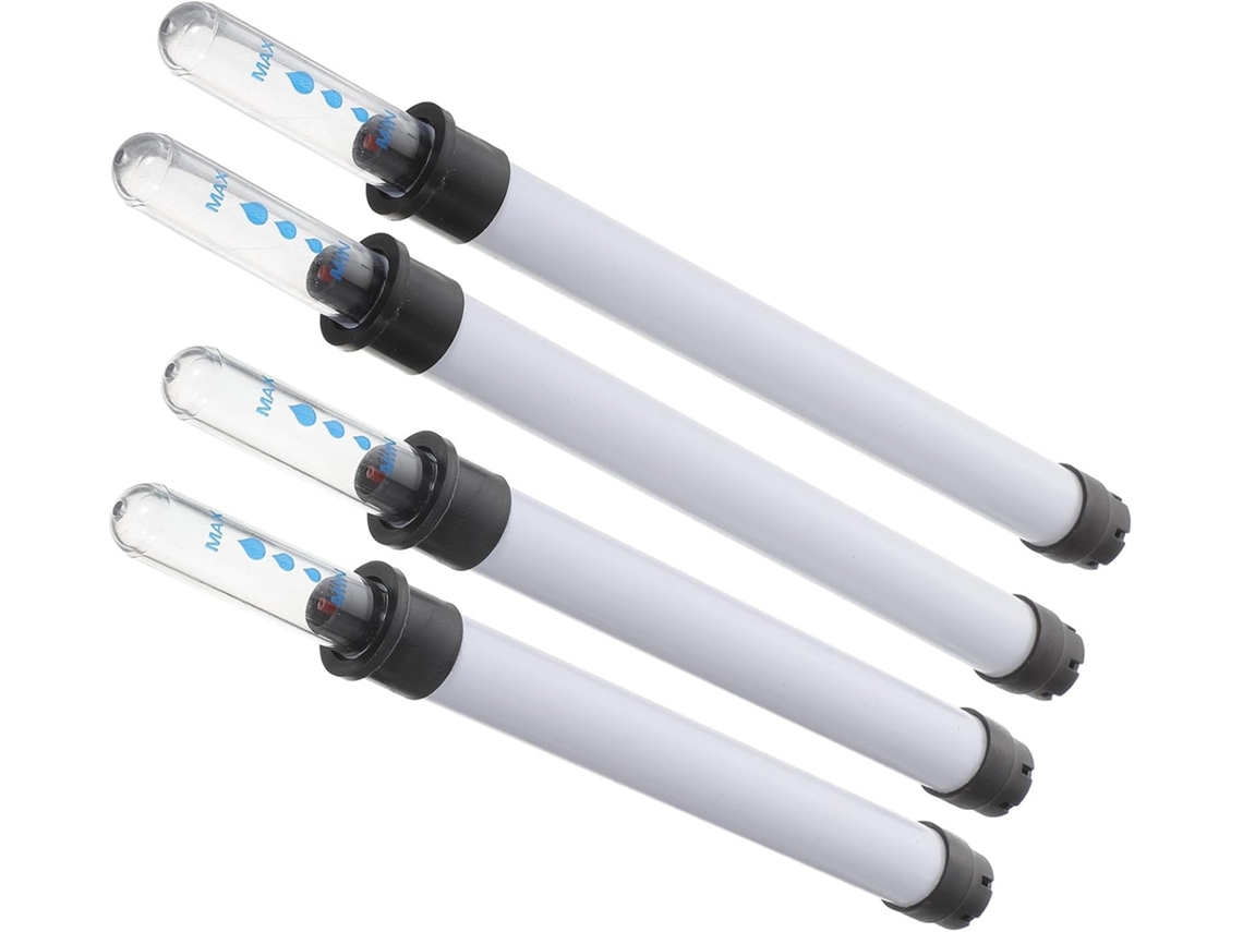 Conjunto De 4 Sondas Plástico Branco Para Medidor Água, Ideais Vasos Plantas, Uso Externo, Resistentes Ao Sol