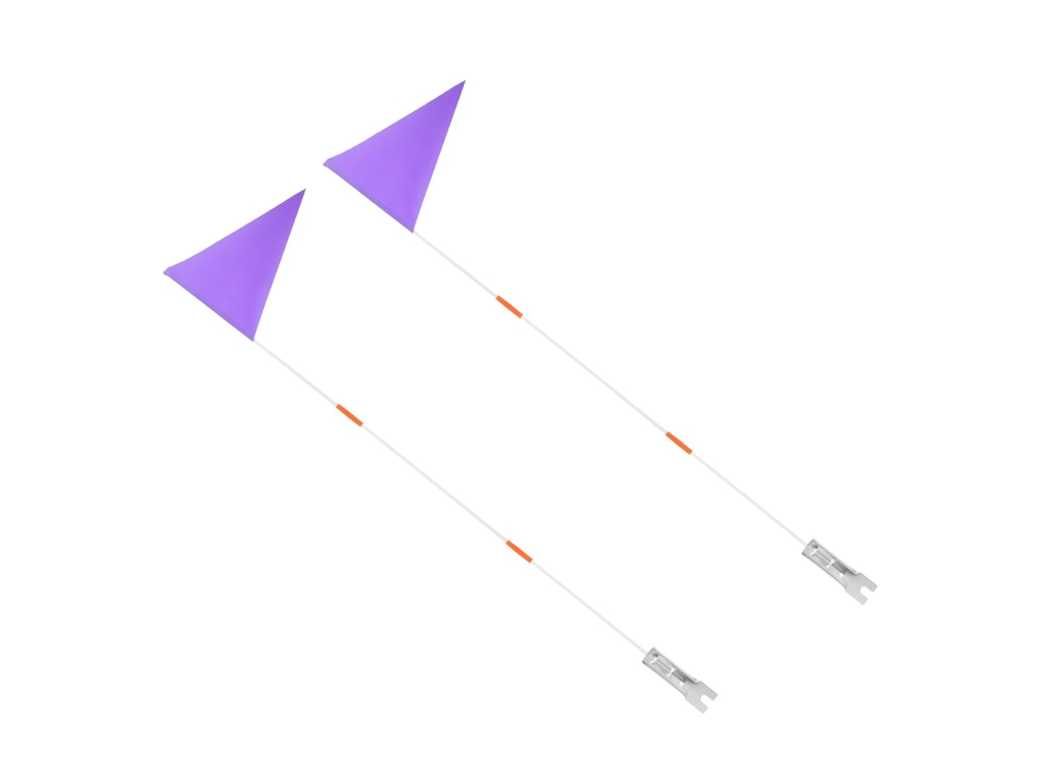 Conjunto De 2 Bandeiras De Segurança Para Ciclismo Com Tema De Carros De Corrida Na Cor Violeta Gokoco