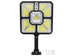 Omni lâmpada de Parede Exterior Led Solar com Sensor Jardim Pátio Ip65 Material Abs 6 12h Iluminação 22,5x22,5x2,5cm Negro