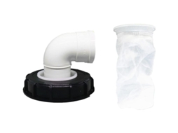 Filtro de tampa IBC 90°, filtro de água de chuva nylon 165mm lavável para tanque IBC DN 150 S/MARCA