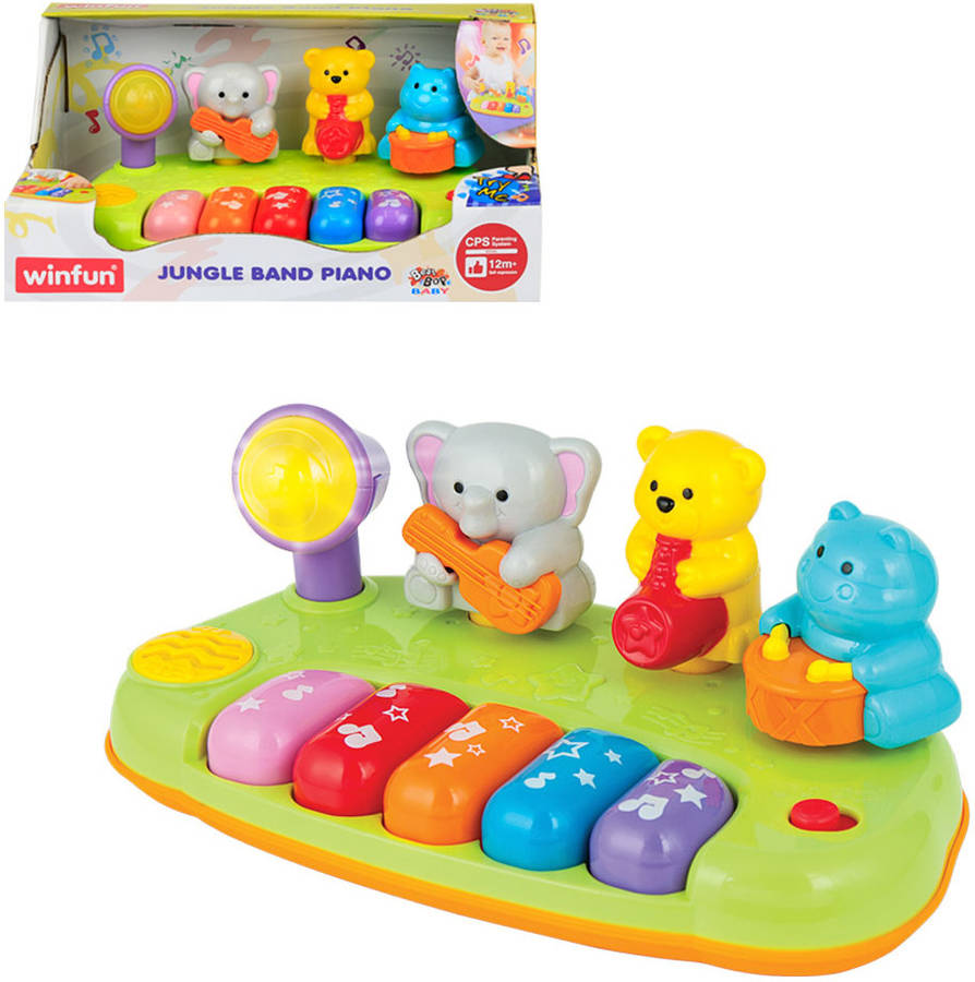 Piano Teclado Banda Infantil Animais Bichos Winfun