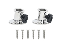 Vidaxl Base Redonda Bimini Para Tubo De 26 Mm 2 Pcs aço Inoxidável
